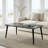 Modern Marble Style Rectangular Coffee Table with Solid Hornbeam Wood Legs