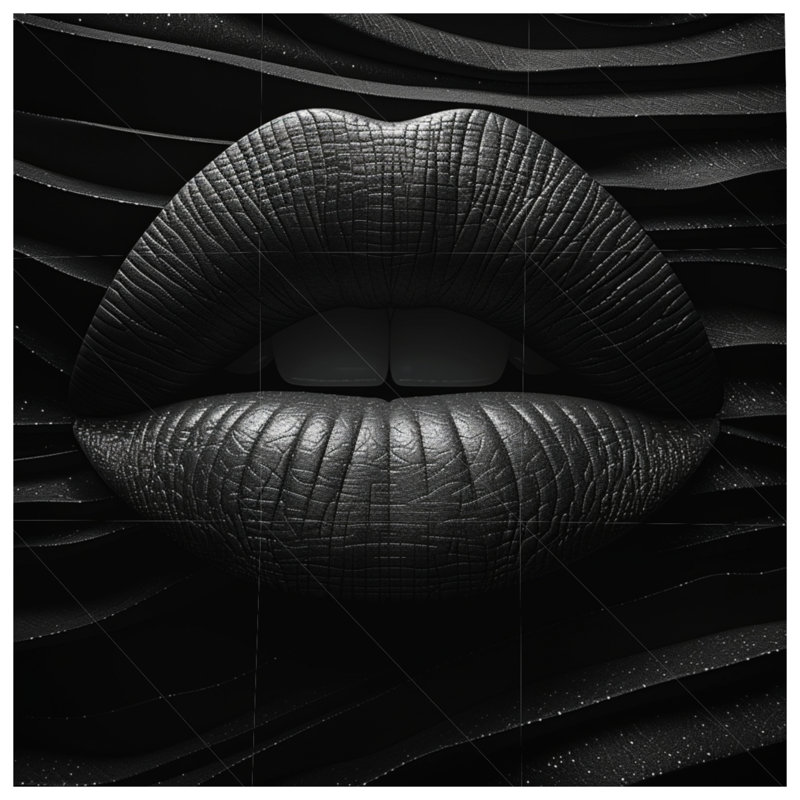 Lips Bedding Abstract Comforter Modern, Queen
