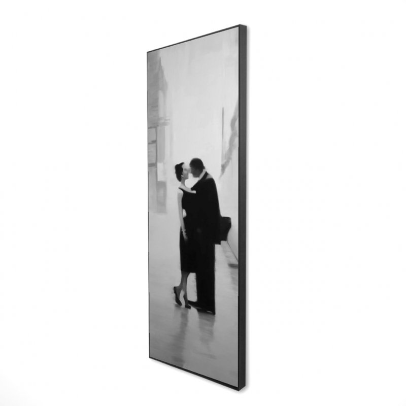 "Couple dans la rue" sur toile, 60" H x 20" W