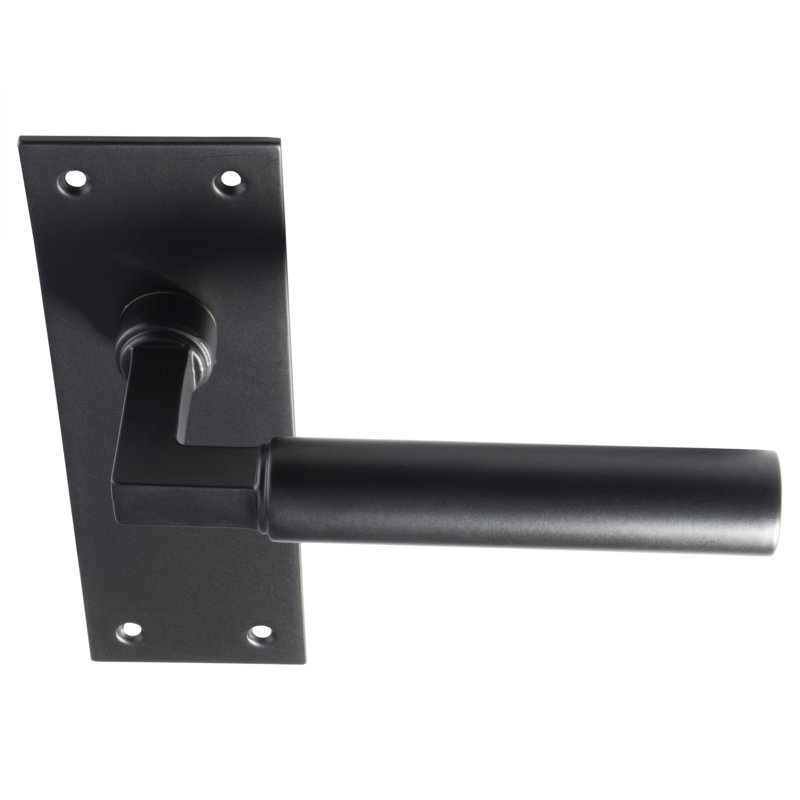 Earnestine Latch Door Handle, Matt Black