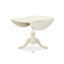 L'ensemble de 3 pièces de table de salle à manger moderne comprend une table ronde en bois avec Dropleaf et 2 chaises de salle à manger Parson en tissu gris, lin blanc-106914587-106914586-109975865