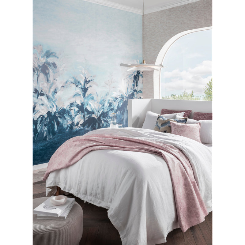Vivido Alberi Floral Non-Woven Wallpaper Roll, Midnt/Lin Banner