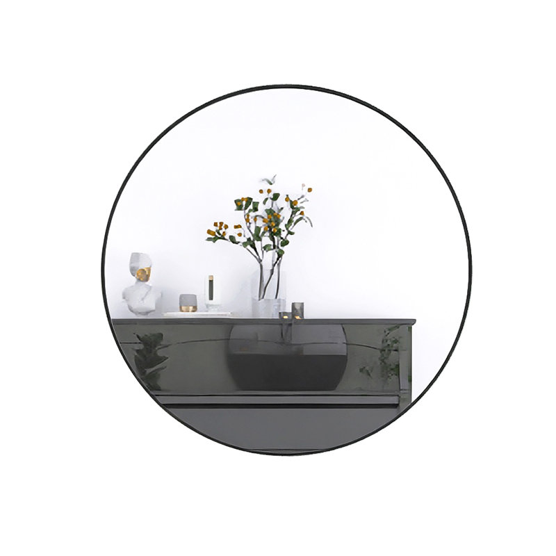 Miroir de salle de bain mural sophistiqué avec fonctions avancées pour des espaces élégants, Noir, noir, noir, noir