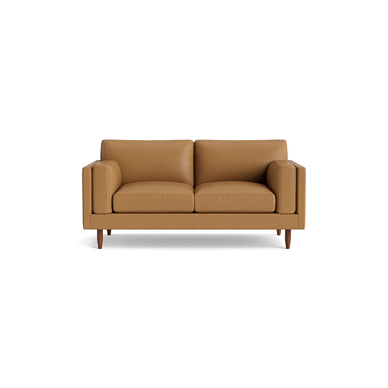 Skinny Fat Leather Sofa (95"), Leather - Butterscotch