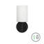 Applique murale 1 lumière Wynona - noir mat - blanc opale