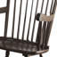 Chaise berçante noire élégante avec artisanat complexe - 45,13 po Hauteur du dossier en bois d'hévéa de style classique pour la tranquillité dans la maison 33,16 de largeur