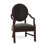 Upholstered King Louis Back Arm Chair