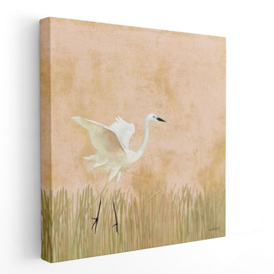 Egret Alighting I - Canvas Print Wall Art