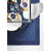 Robblee Handwoven Wool Borders Navy Rug