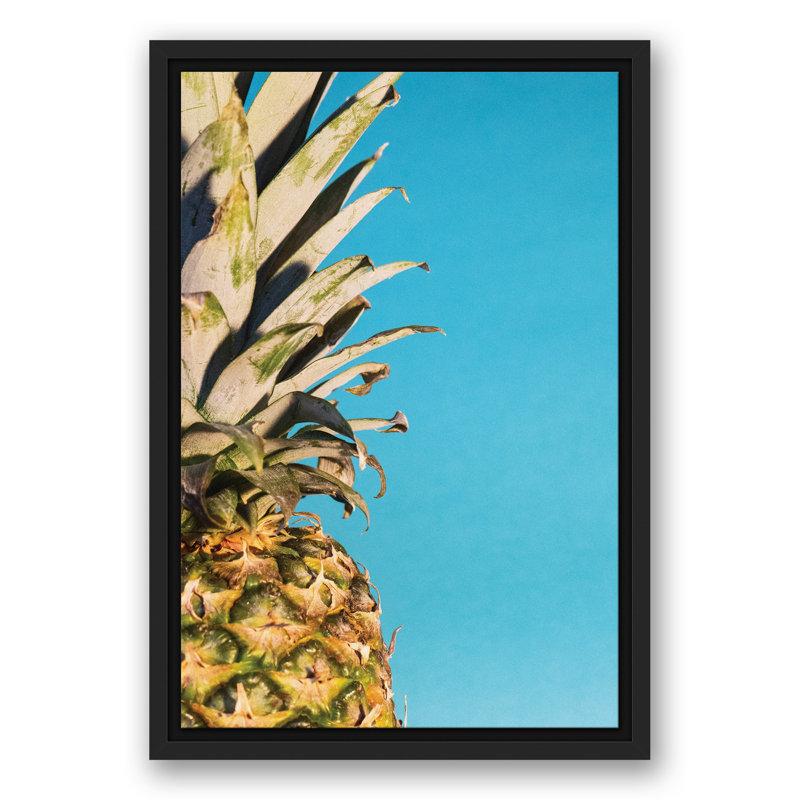 « large ananas », impression sur toile, reproduction d’art sur toile, H 19,75 po x l 13,75 po, Cadre noir