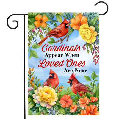 «When Cardinals Appear», drapeau de jardin