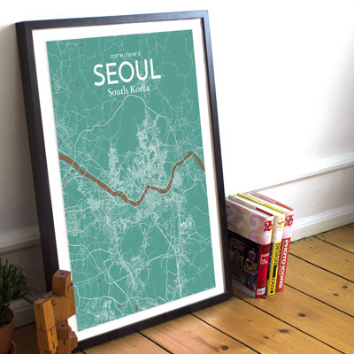 Seoul City Map - No Frame Print