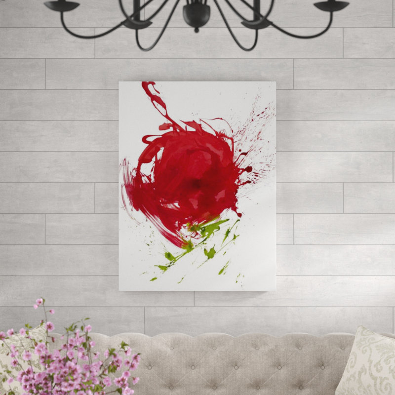 Gestural Florals VI par Paul Ngo - Peinture, Plexi, H 40 po x l 30 po