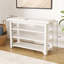Banc de rangement pour chaussures en bois massif - hauteur de 31 pouces-942670921