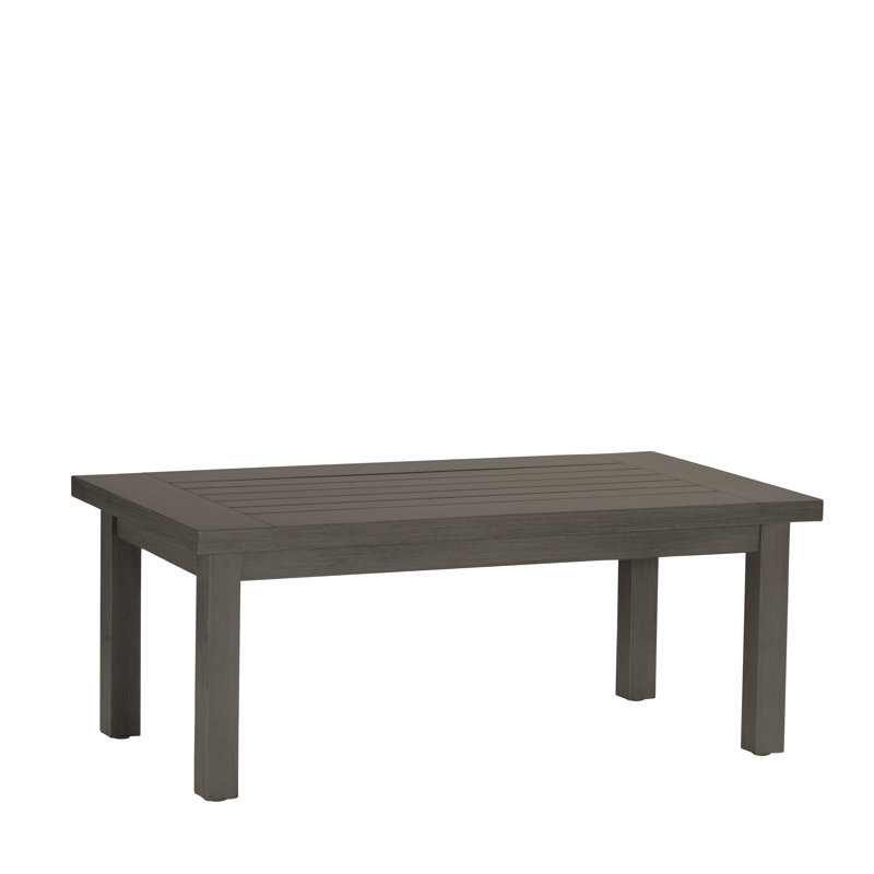Club Aluminum Outdoor Coffee Table, Slate Gray