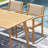 Lonan Acacia Patio Dining Set with Rectangular Table-853238330