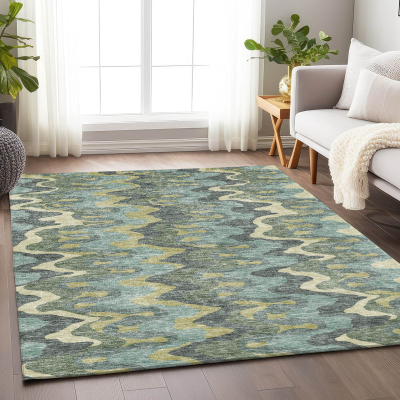 Tapis sauge de qualité supérieure Prisco, Rectangulaire 3 pi x 5 pi