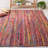 Braided Handmade Cotton/Jute Striped Rug in Brown-1752934432