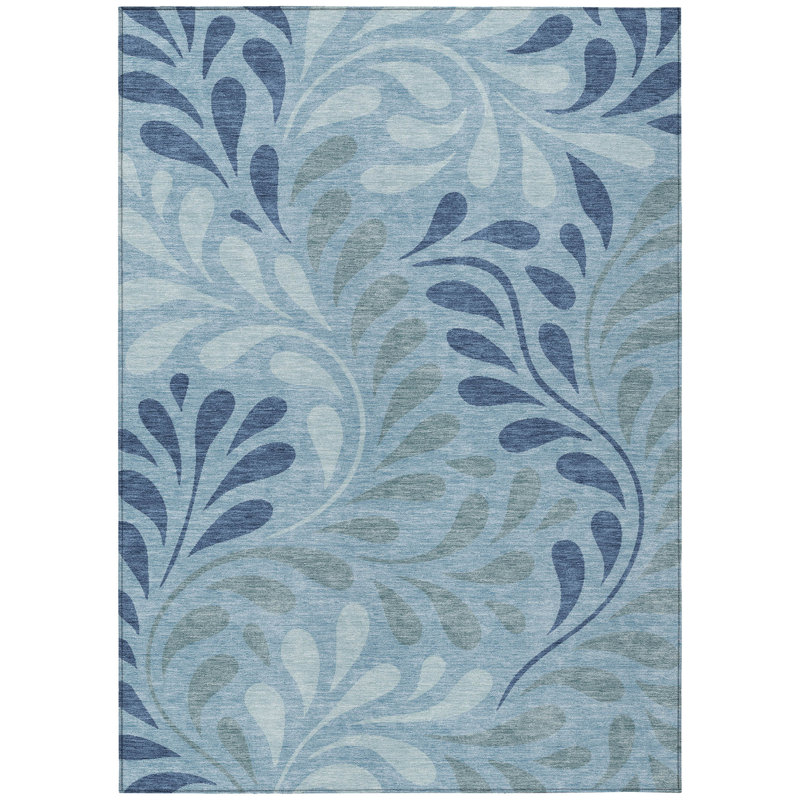 Machine Washable Indoor/Outdoor Chantille ACN2411 Botanical Rug, Rectangle 2'6" x 3'10"