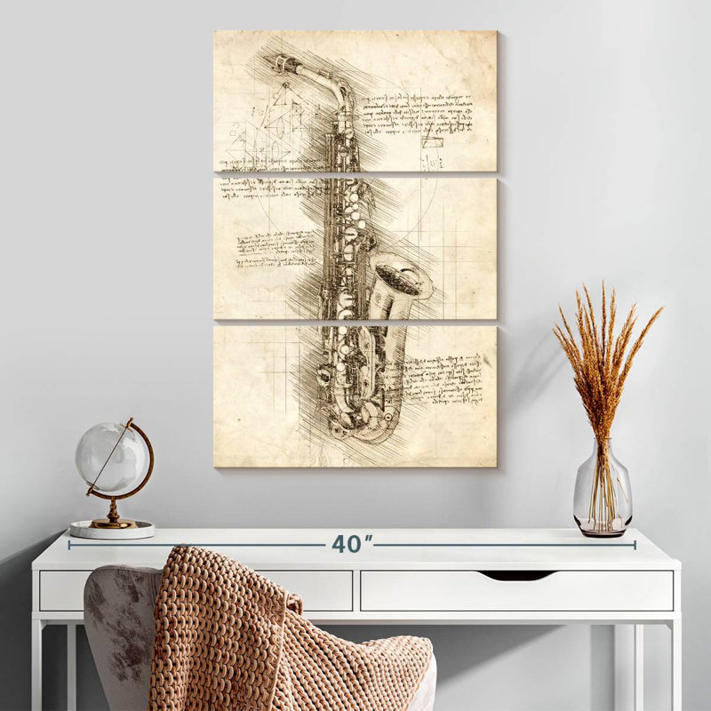 Abarca Old Saxophone Blueprint