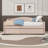 Upholstered Daybed with Twin Trundle and Light-122739105-122739119