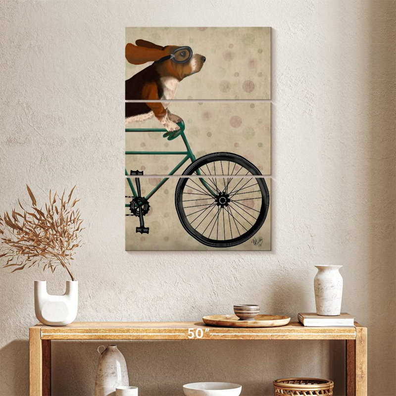 Bramet basset hound à vélo, H 38 po x l 24 po