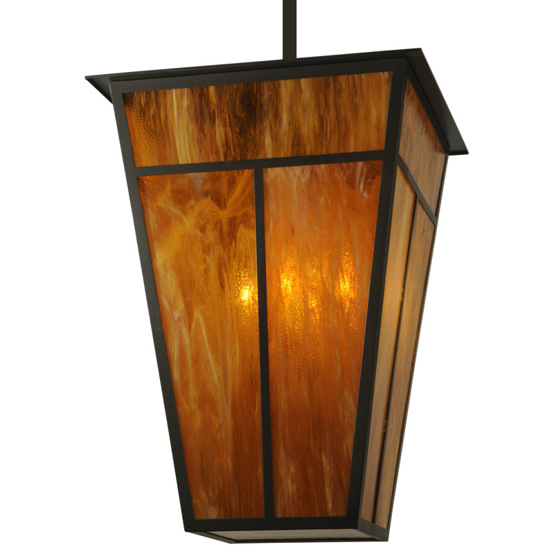 36"Sq "T" Mission Lantern Pendant