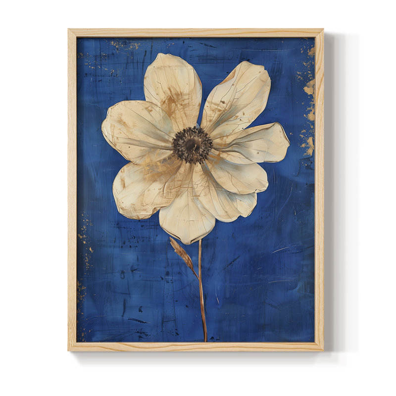 «FLORAL Series Lxxvi», reproduction encadrée - bois massif, H 11 po x l 9 po