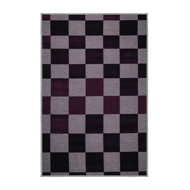 Tapis rose lavable à la machine, Rectangle 8 pi x 12 pi