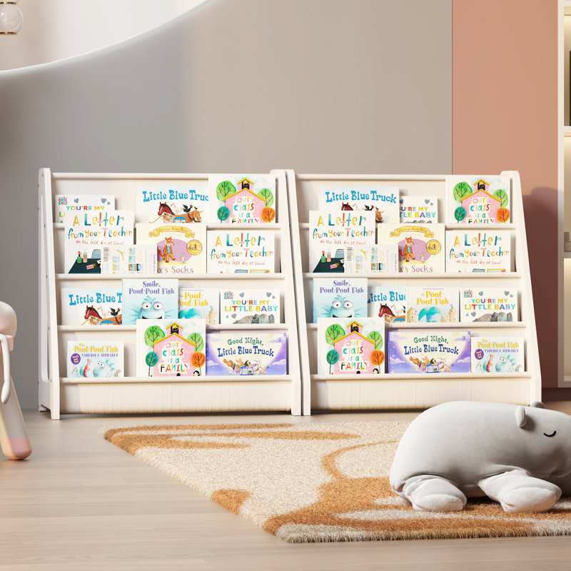 Pridgen 58.4cm H x 58.4cm W Standard Bookcase, (4 shelves) 58.4cm H x 58.4cm W x 29.9cm D, White