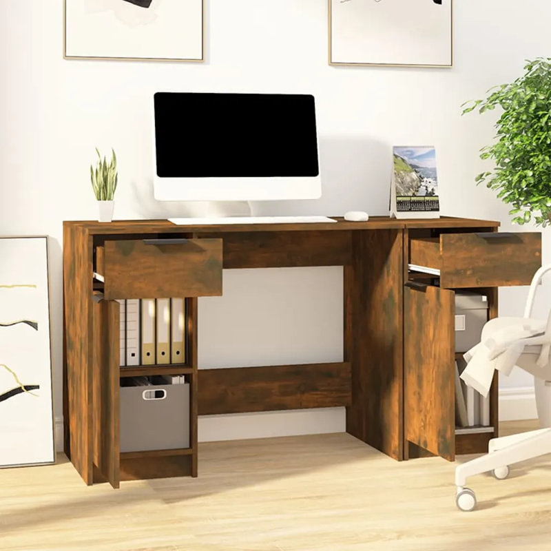 Kovinka Writing Desk, Smoked Oak