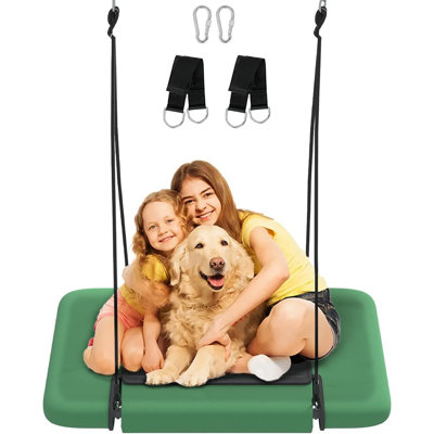Adjustable Tree Swing For & Adults – Waterproof Platform Swing With Hanging Straps, 700 Lbs Capacity, Giant Backyard Swing