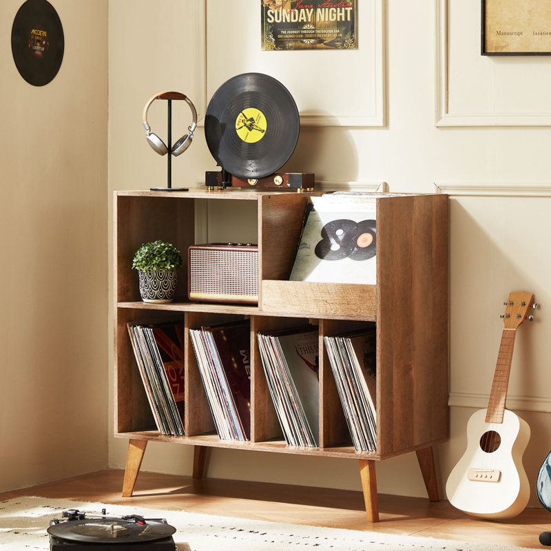 Grand support pour tourne-disque, Chêne