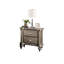 Table de chevet de finition argentée pour chambre à coucher - Table de chevet avec 2 tiroirs