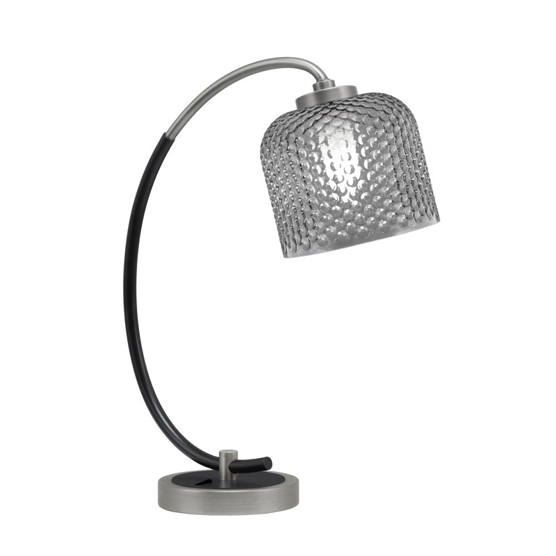 Lampe de bureau en acier inoxydable Wahaj, Graphite / noir mat