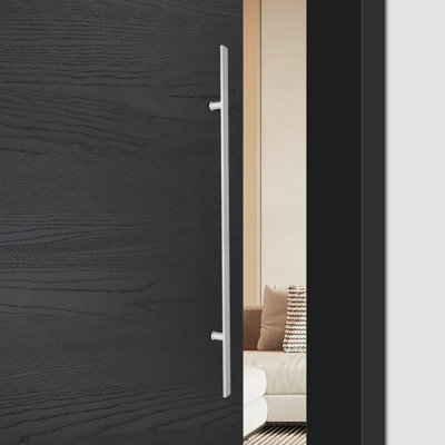 Double Sided Stainless Steel Door Handle, Pair Of Pull Push Sliding Barn Door Handles(47.05*1.6In)