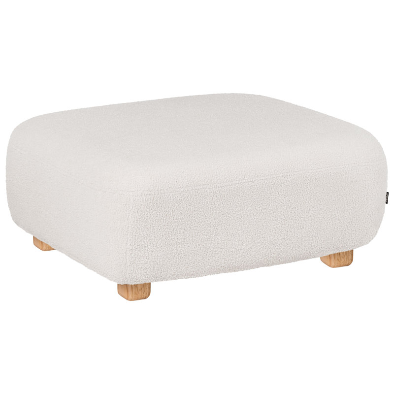 Tambre 79 Wide Ottoman, Boucle, White