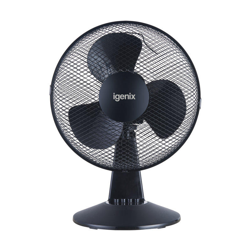 Igenix 12 Inch Desk Fan White, Black