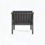 Fauteuil club en bois d'acacia avec coussin gris foncé - pour le patio et la cour
