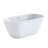 Contemporary 60" Glossy White Acrylic Freestanding Bathtub, Deep Soaking With Sloped Lumbar Support, - Clog Drainage System, And Non Porous High Gloss Finish For Easy Cleaning Oval Bathtub Bathroom