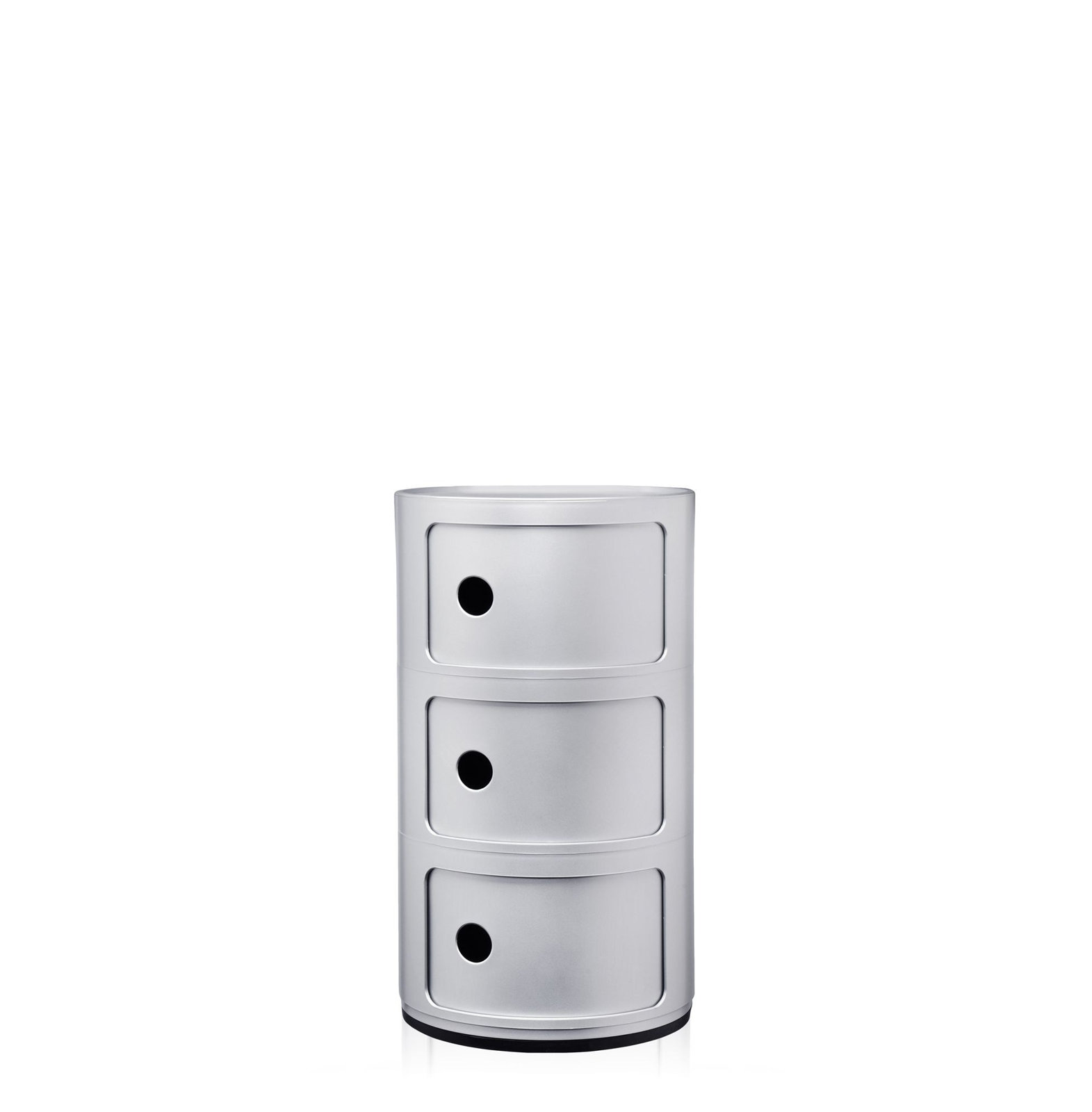 Componibili Round Modular Stacking Units, Silver, 3