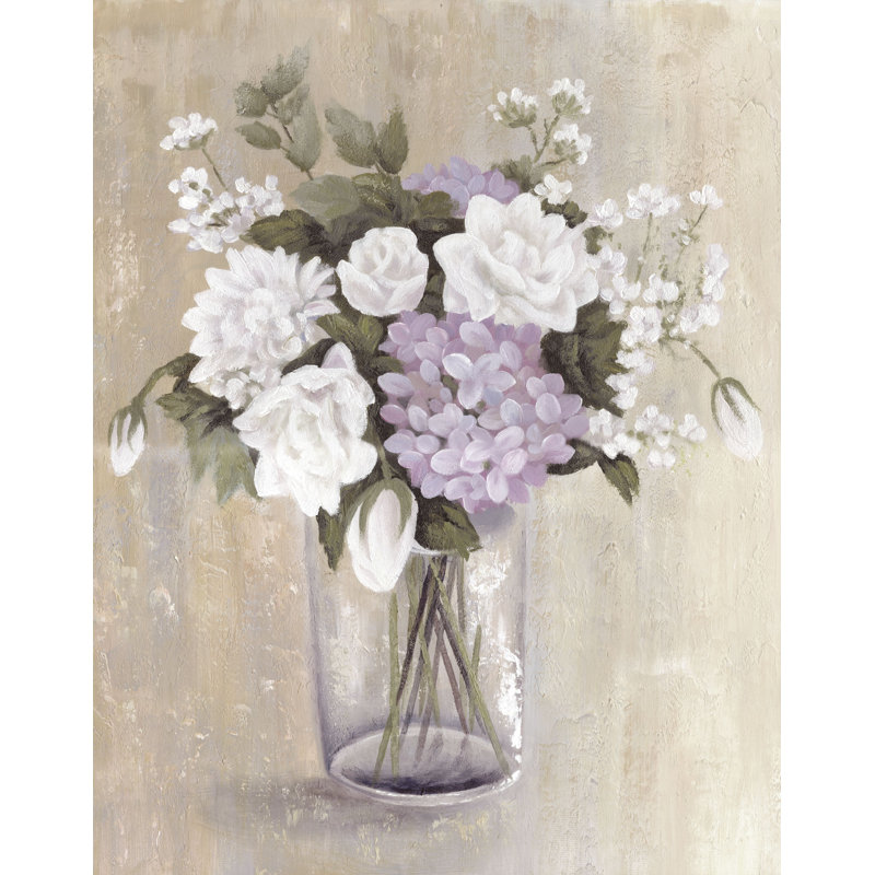 Floral Still Life I - Painting Print, 122cm H x 81cm W, Black Floater Framed