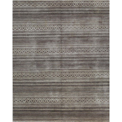 Hand-Knotted High-Quality Beige and Brown Area Rug