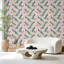 Rouleau de papier peint pelez et collez amovible avec bordure florale plumes de paon colorées 23,6 po x H 118 po-129704354