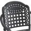 Chaise de patio en fonte d'aluminium 6 pièces avec cadre noir et coussins bleus-1174162225