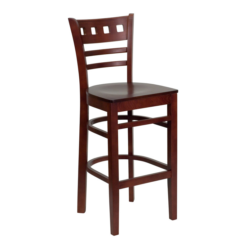 tabouret de bar en bois acajou american Chafin, Ensemble de 8, Bois d'acajou
