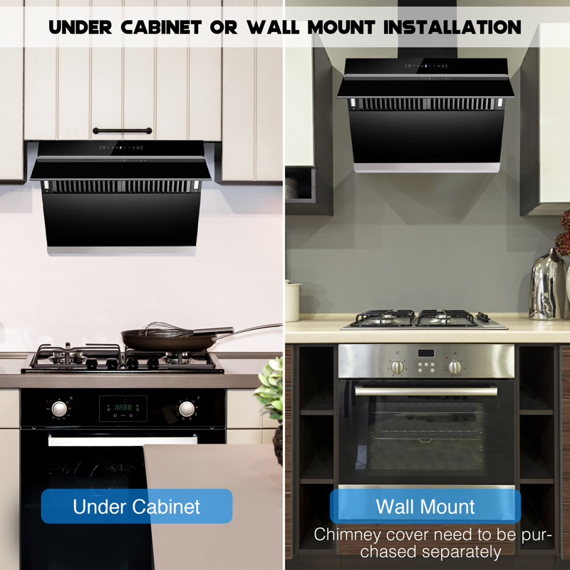 SNDOAS 30" 1000 CFM Convertible Range Hood with Baffle Filter, Matte Black