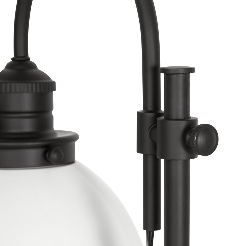 Lampe de table ajustable Garlyn en noir mat