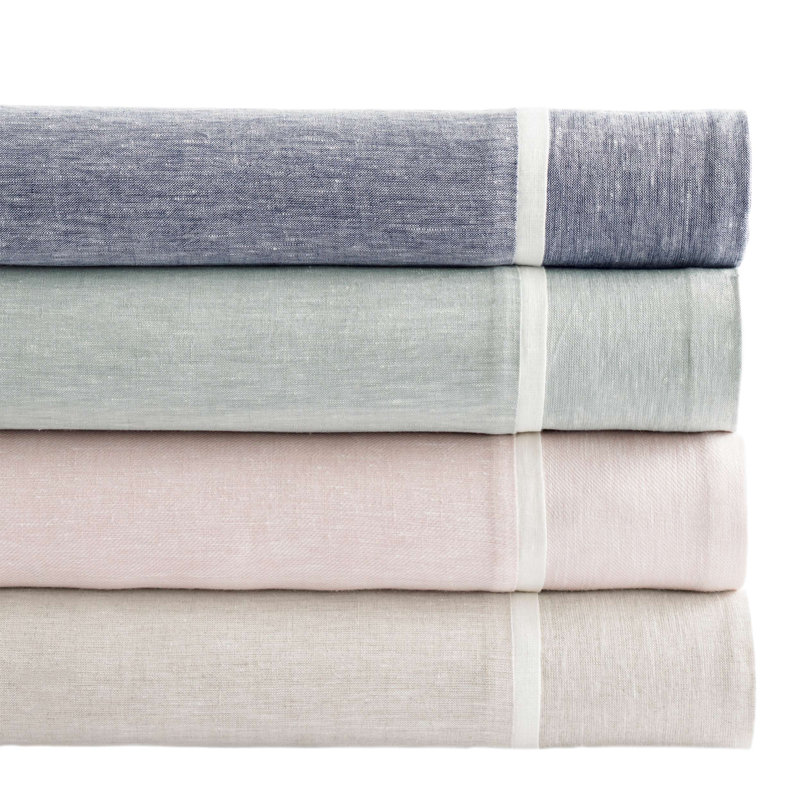 Keaton Linen Duvet Cover, King Duvet Cover, Sky