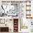 71.3'' Tall Corner Cabinet, Mid Century Storage Cabinet With Glass Doors & Adjustable Shelf, Bathroom Storage With 3 Open Shelf, Home Space Saver For Bathroom, Living Room, Kitchen, Red Walnut